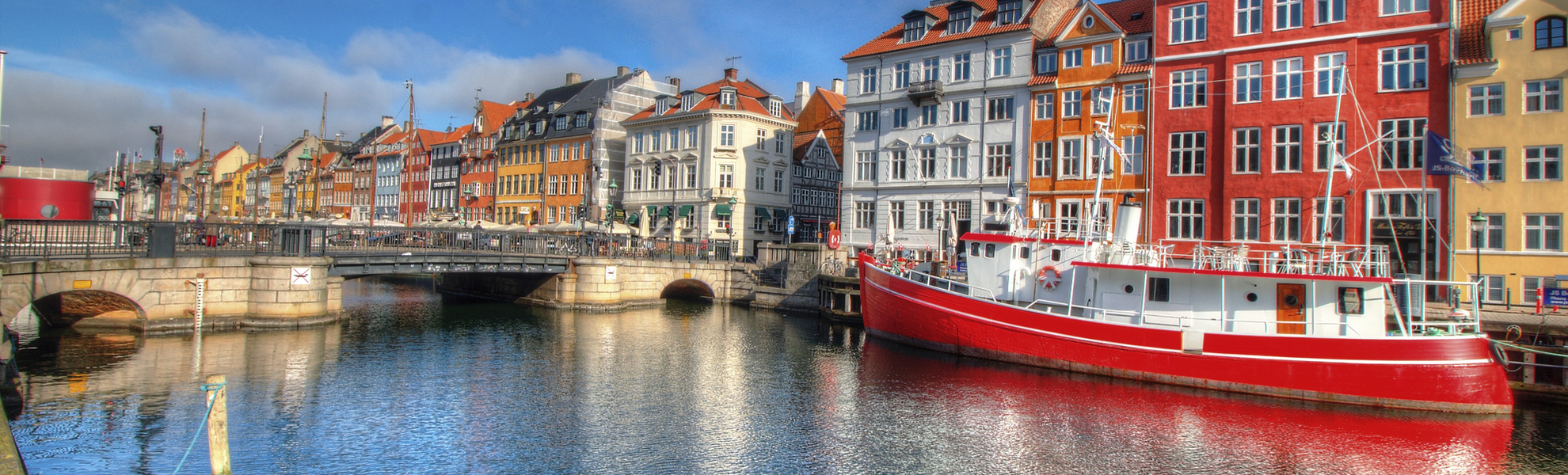 Nyhavn Hafen in Kopenhagen, Dänemark