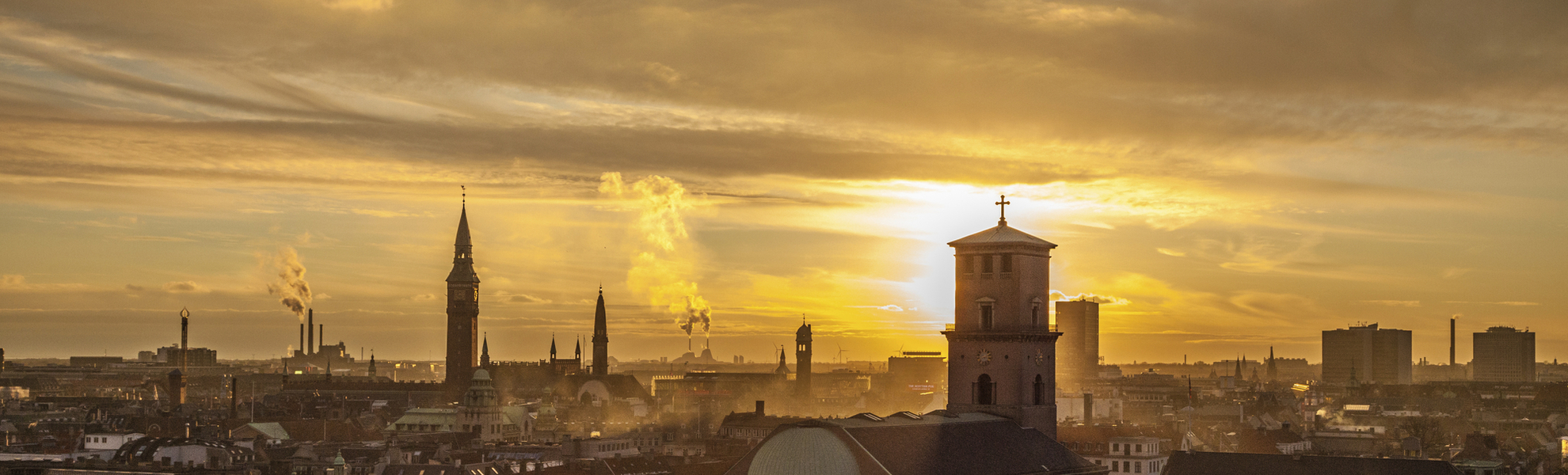 Panoramaaufnahme in Kopenhagen, Dänemark