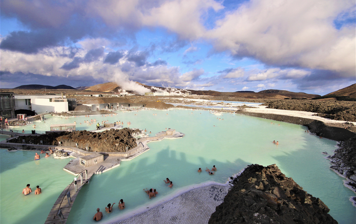 Die Blaue Lagune, ein Thermalfreibad bei Grindavík, Island