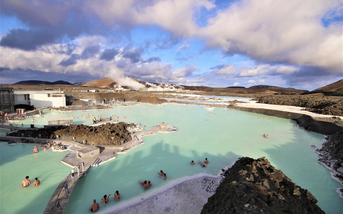 Die Blaue Lagune, ein Thermalfreibad bei Grindavík, Island