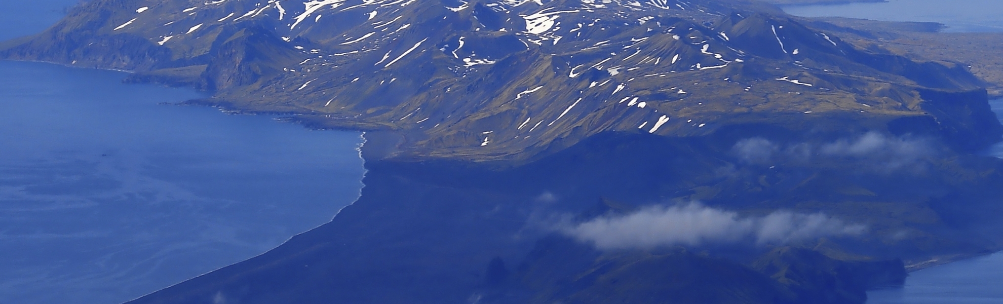 Die Insel Jan Mayen von oben