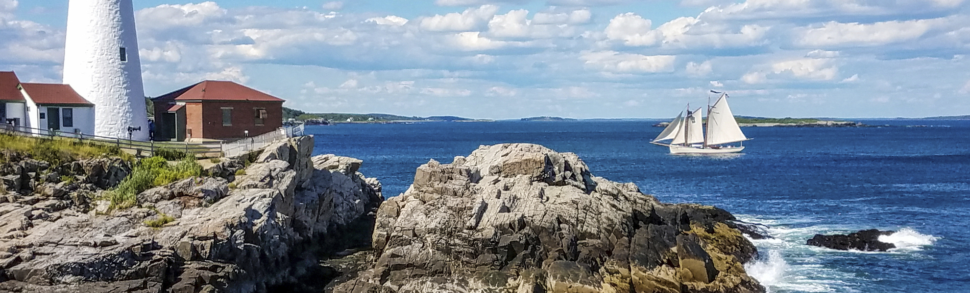 Leuchtturm an der Küste von Cape Elisabeth, USA