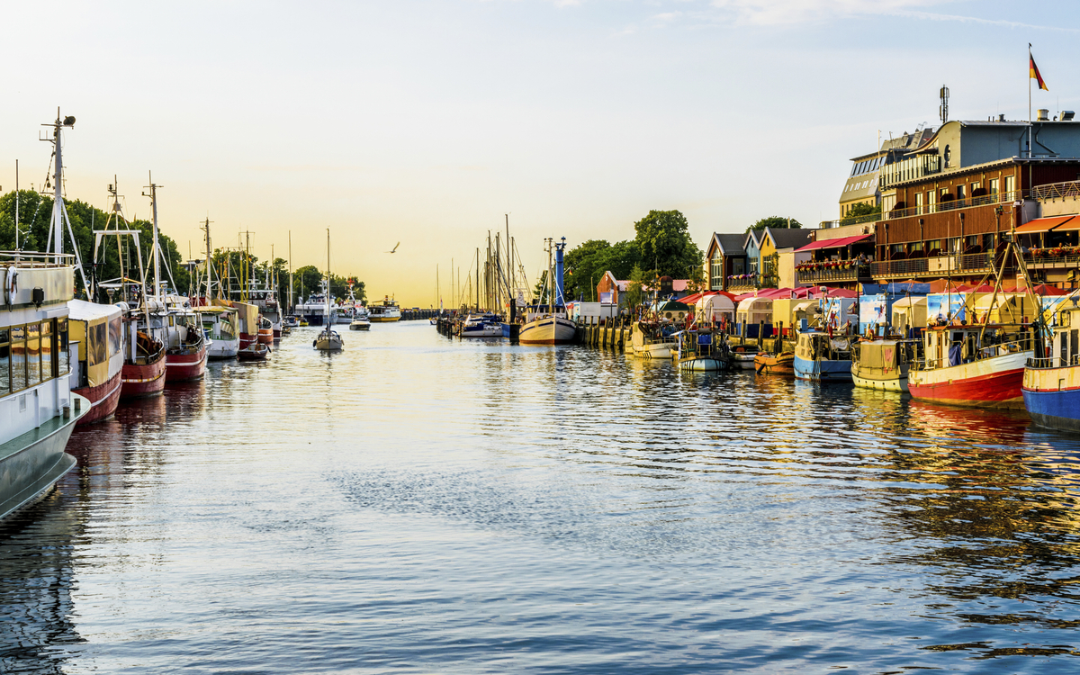 Kanal von Warnemuende, Deutschland