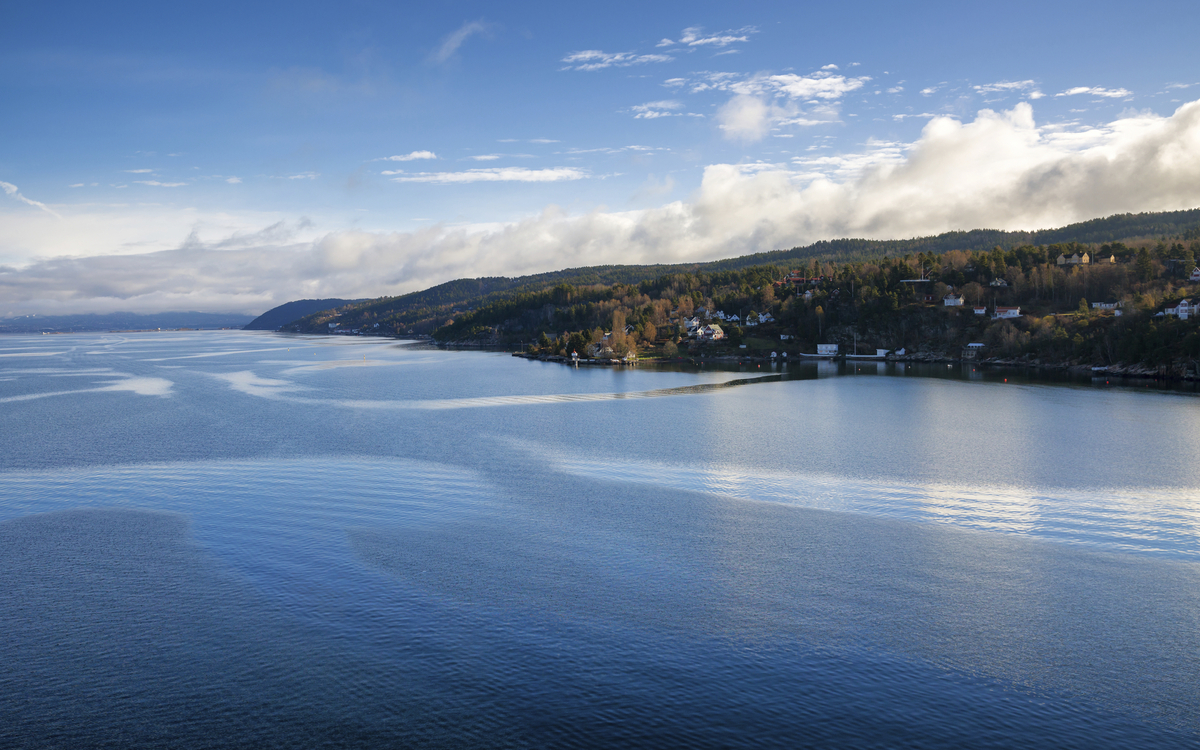 Oslofjord durch Oslo, Norwegen