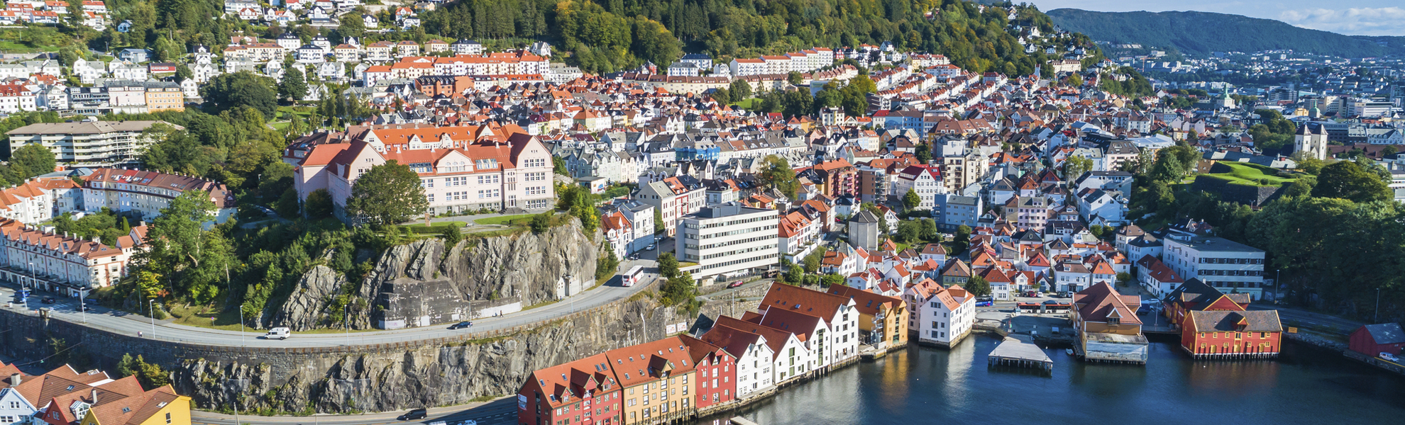 Die Stadt Bergen in Norwegen
