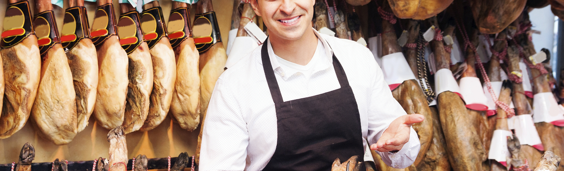 Spanischer Schinken Verkaufsstand