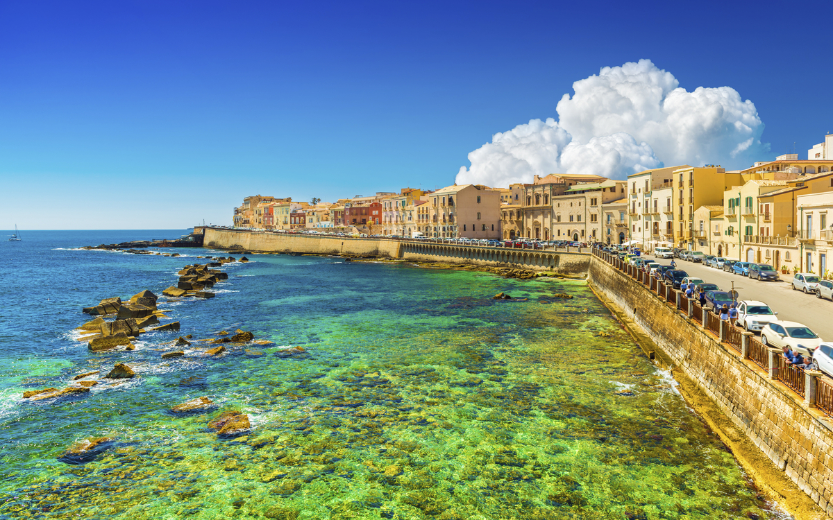 Küste von Syrakus, Italien