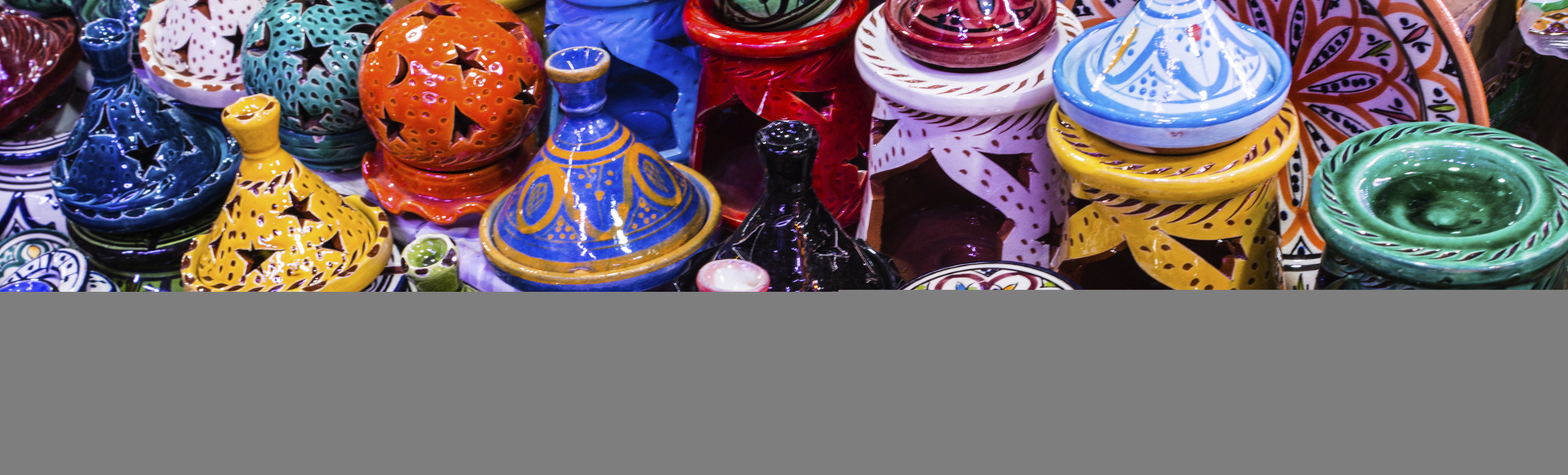 bunte Terinnen Gefaesse, Marokko