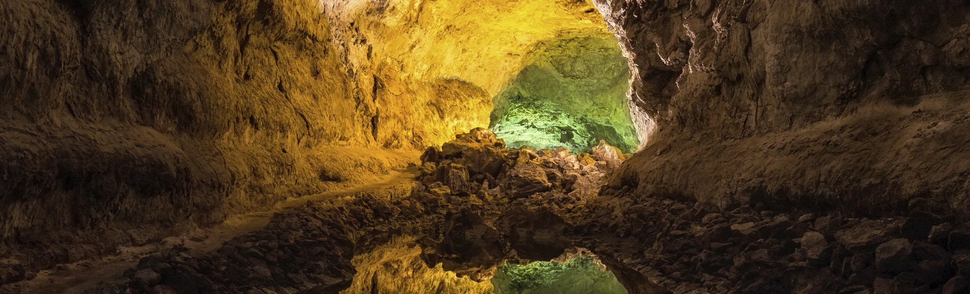 Grüne Grotte auf Lanzarote, Spanien