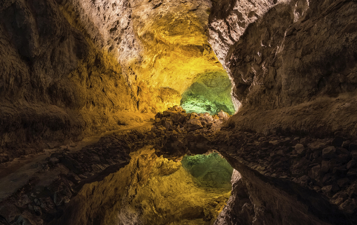 Grüne Grotte auf Lanzarote, Spanien