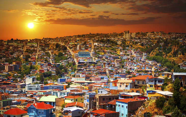 Panoramaaufnahme von Valparaiso, Chile