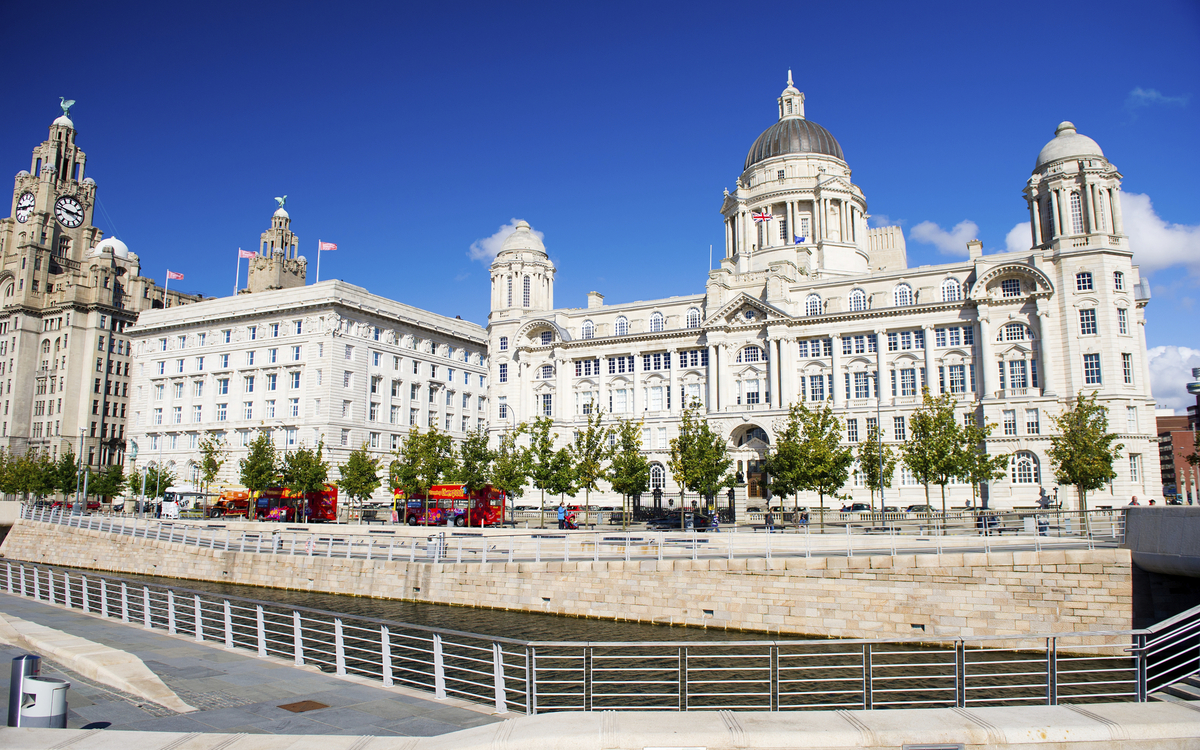 The Three Graces in Liverpool, England
