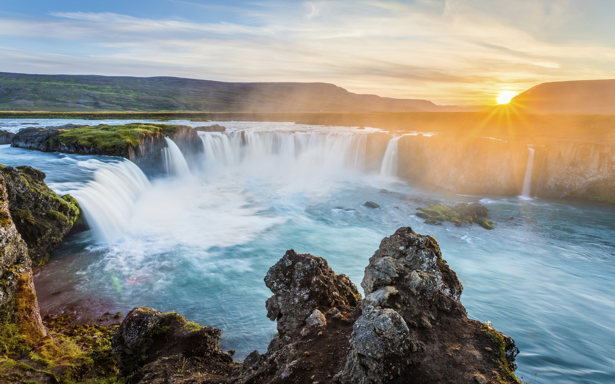 Godafoss Wasserfall, Island