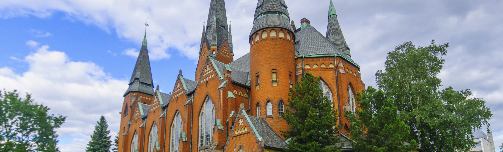 Noe-Gothik Redbrick Michaels Kirche in Turku, Finnland