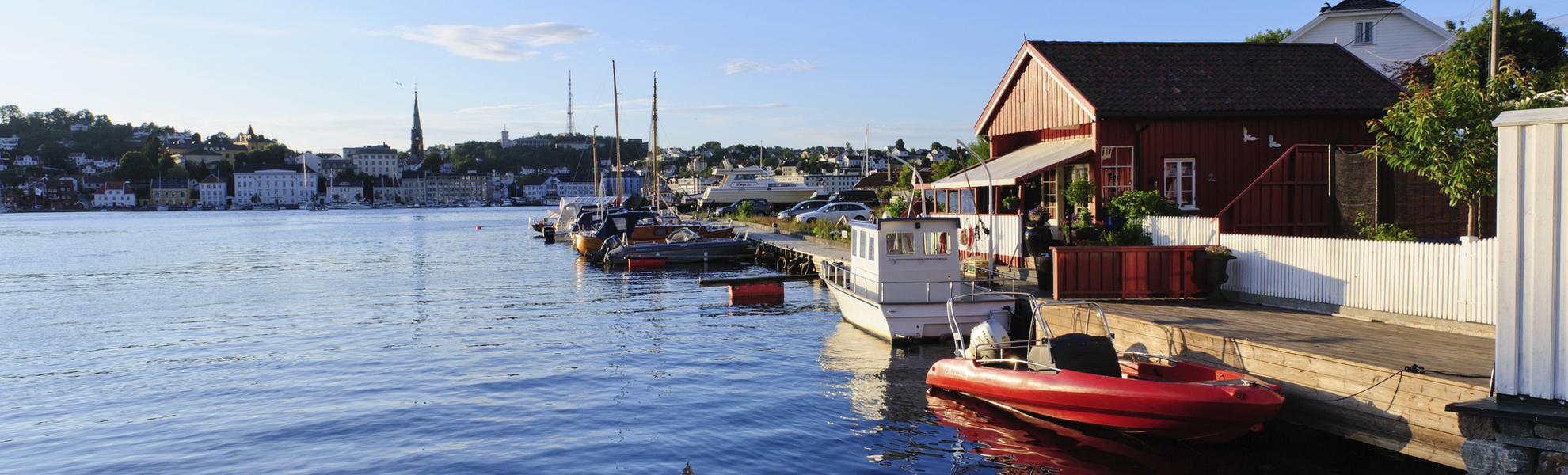 Hafen von Arendal, Norwegen