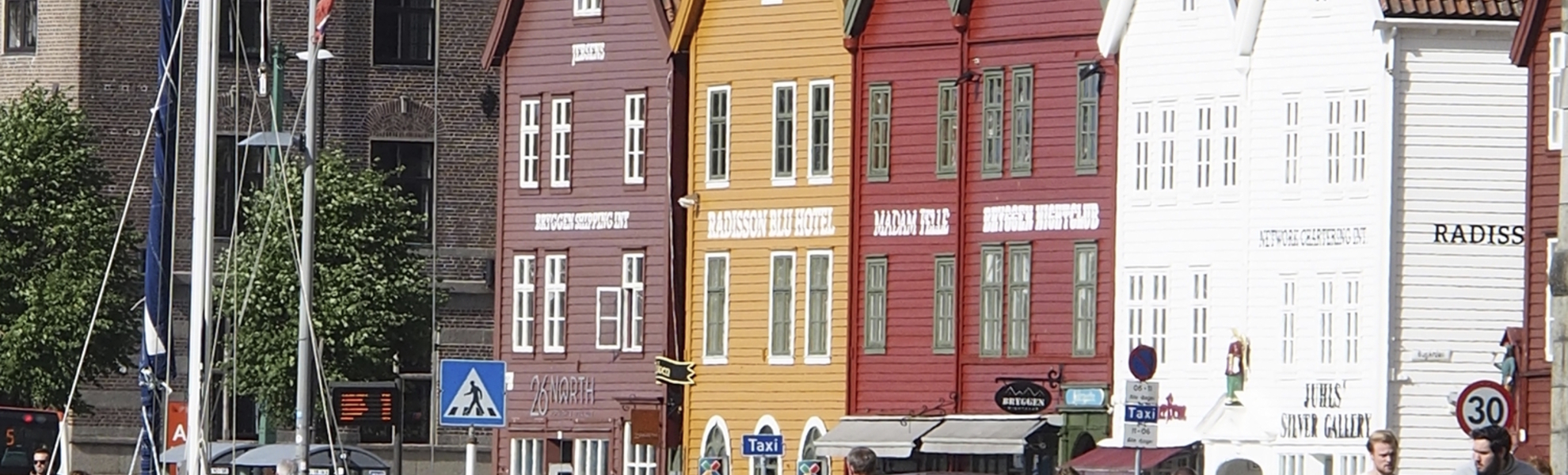 Uferpromenade in Bergen, Norwegen