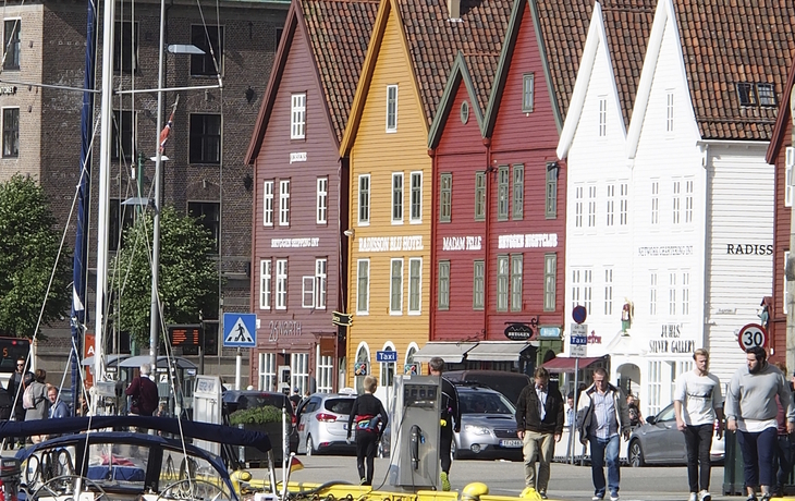 Uferpromenade in Bergen, Norwegen