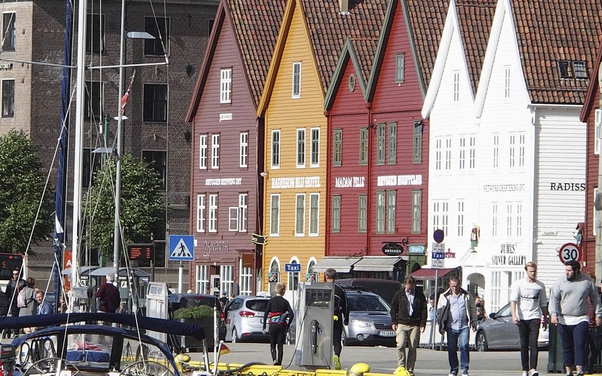Uferpromenade in Bergen, Norwegen