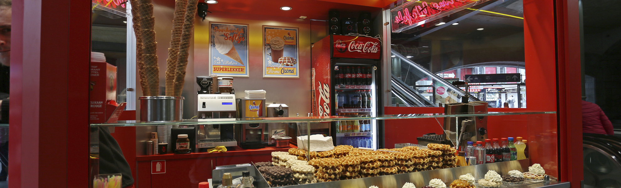 Lokal für Belgische Waffeln in Antwerpen, Belgien