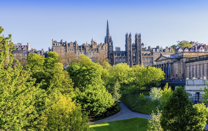 Princess Street Gärten in Edinburgh, Schottland