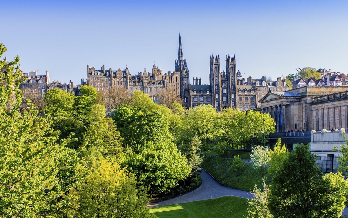 Princess Street Gärten in Edinburgh, Schottland