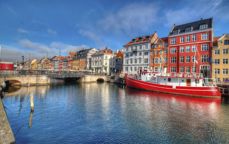 Nyhavn Hafen in Kopenhagen, Dänemark