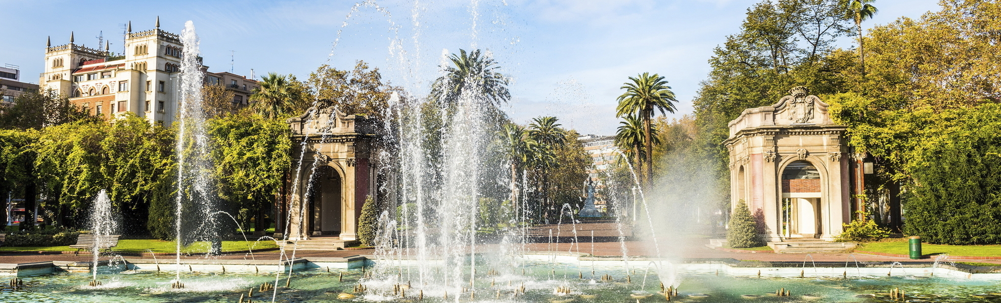 Springbrunnen in Bilbao, Spanien