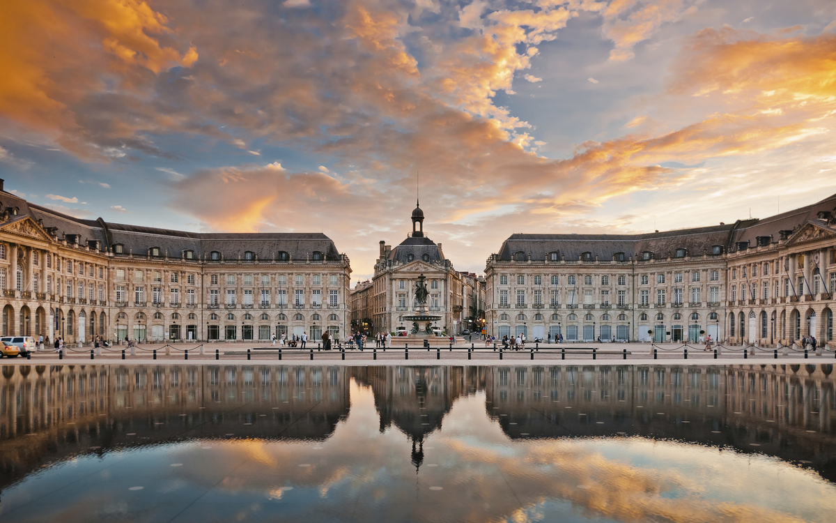 Place de la Bourse in Bordeaux, Frankreich