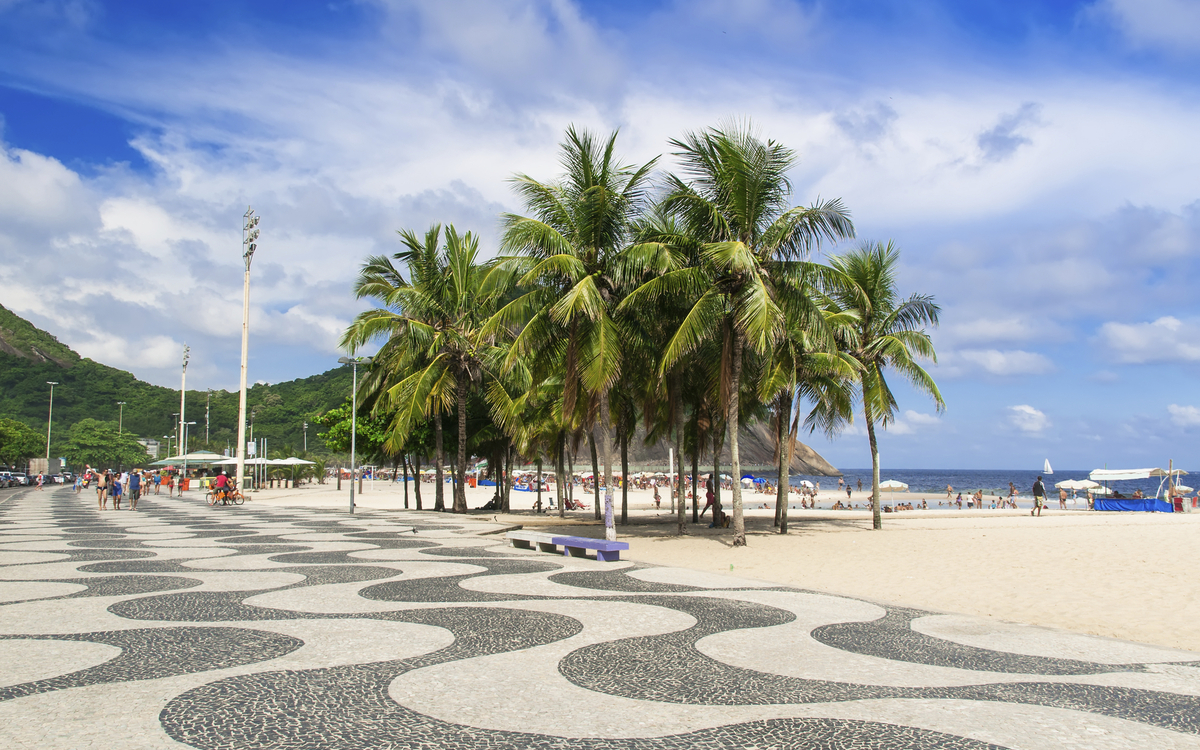 Strandpromenade Rio de Janeiros, Brasilien