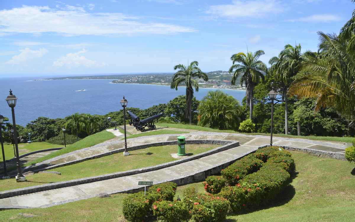 Landschaft von Scarborough, Trinidad und Tobago