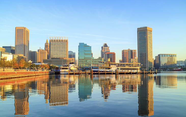 Hafen und Wasserfront von Baltimore, USA