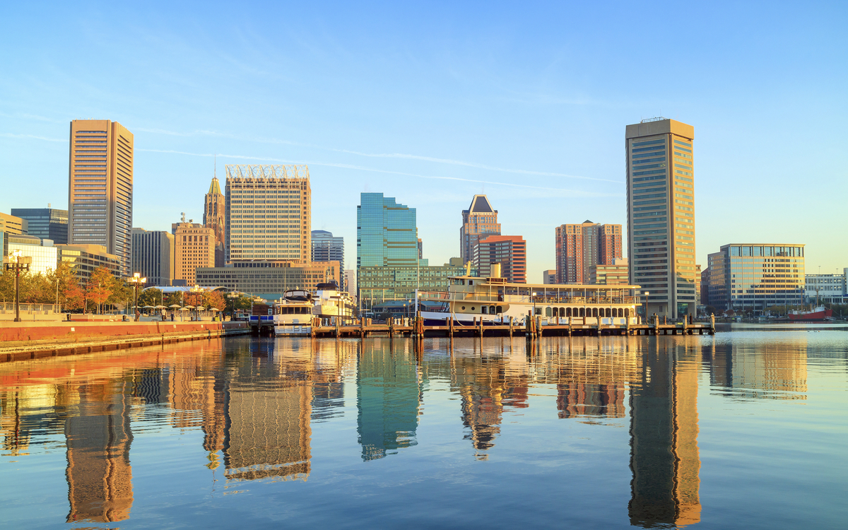 Hafen und Wasserfront von Baltimore, USA