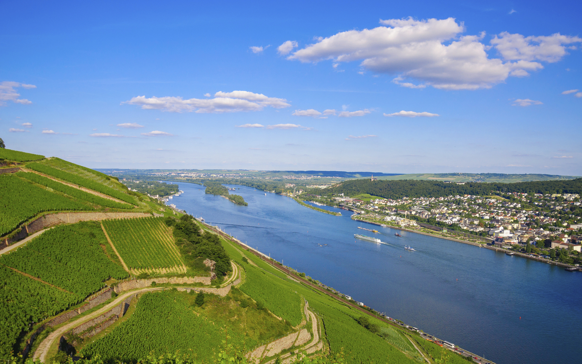 Rhein bei Rüdesheim, Deutschland