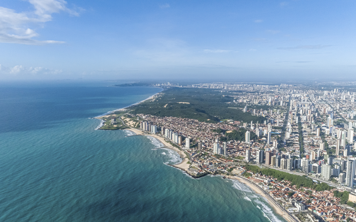 Luftaufnahme der Küste von Natal, Brasilien
