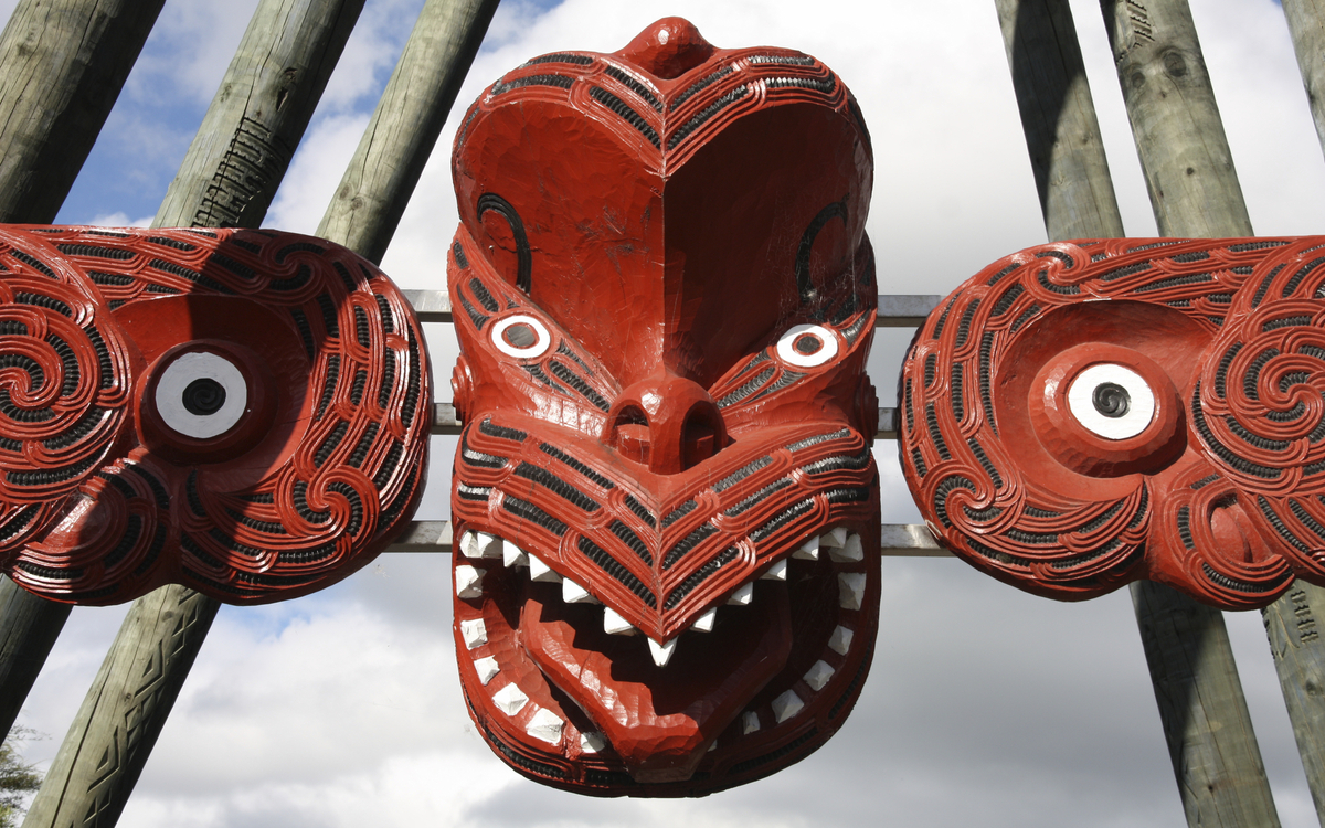 Maori Kunst in Rotorua, Neuseeland