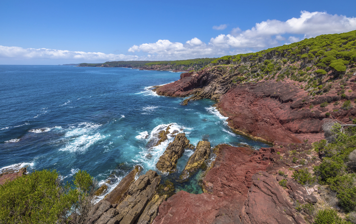 Felsige Küste von Eden, Autralien