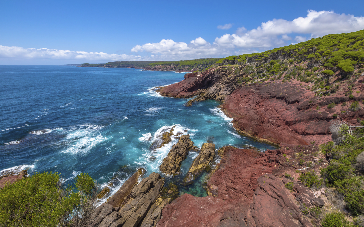 Felsige Küste von Eden, Autralien