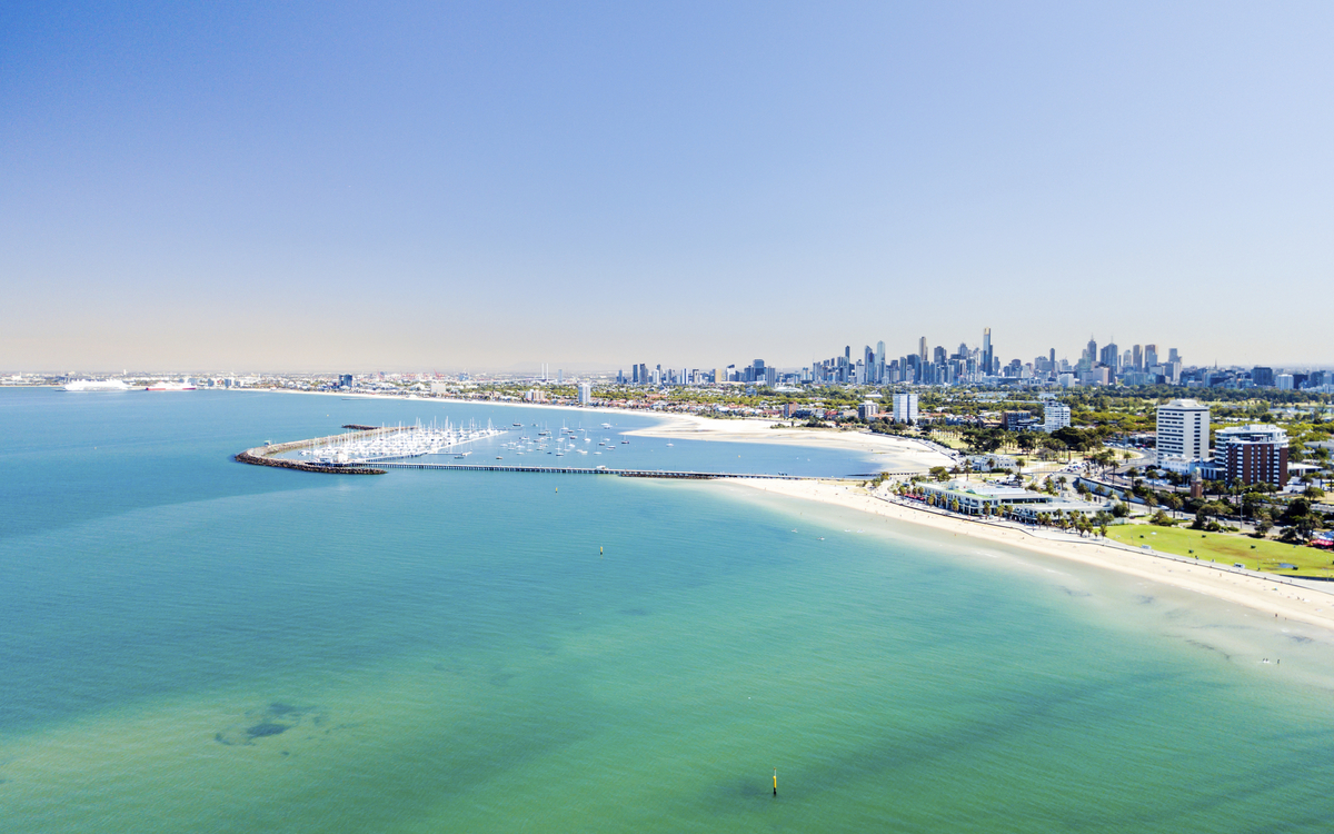 St Kilda Beach in Melbourne, Australien