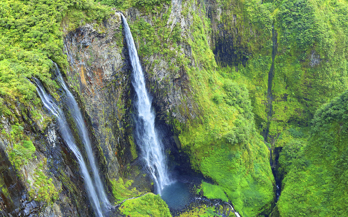 Wasserfälle im Cirque de Salazie, La Reunion