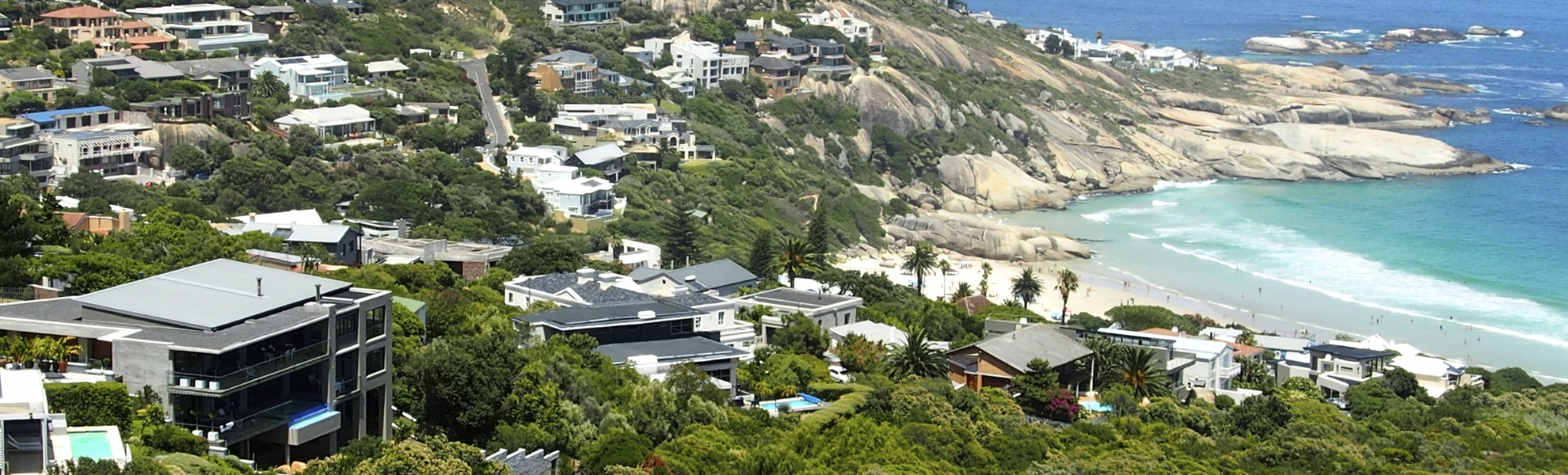 Blick über die Küste von Kapstadt, Südafrika