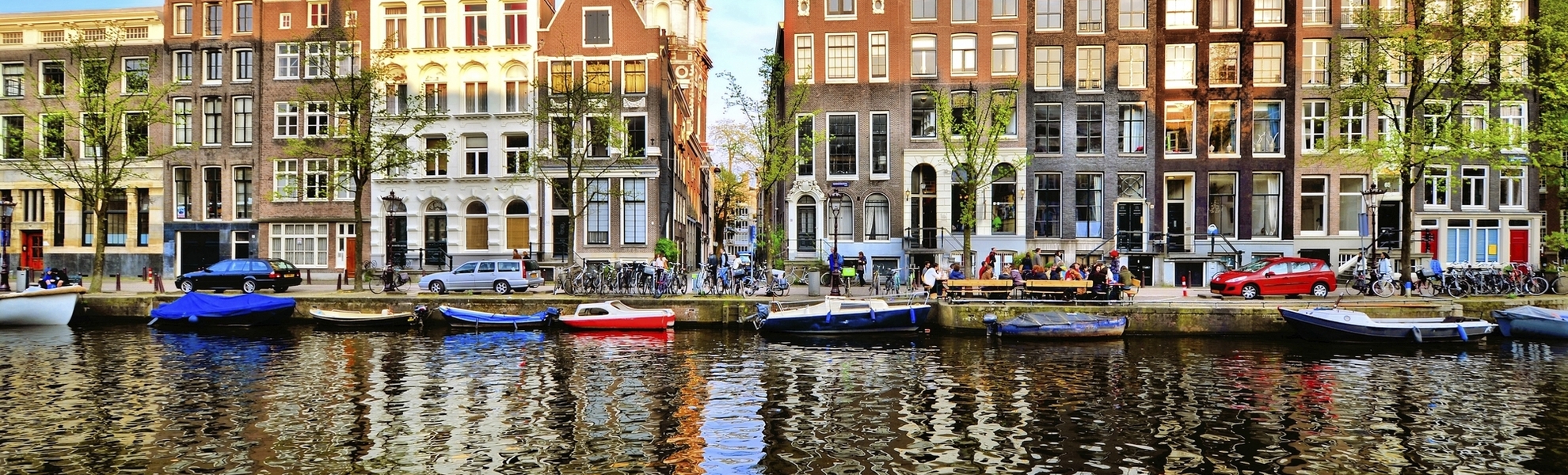 Gracht in Amsterdam, Niederlande
