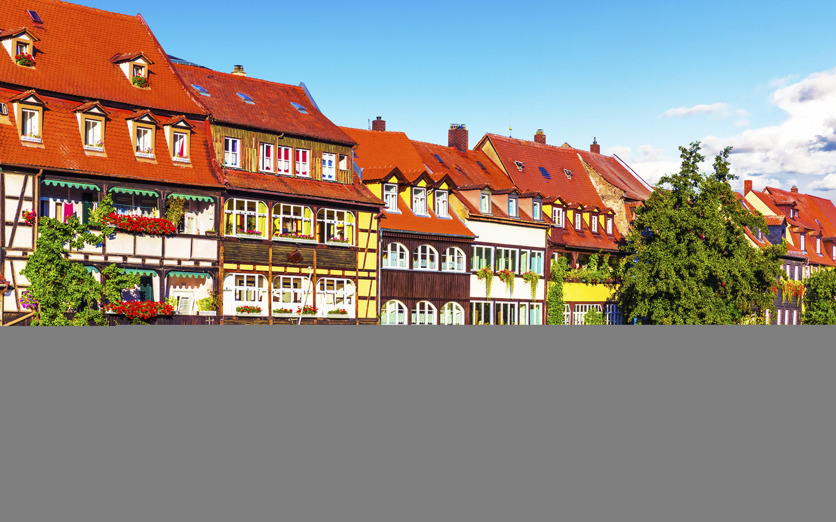 Die Regnitz in Bamberg, Deutschland