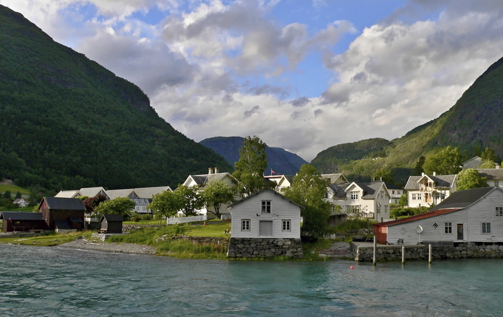 Das kleine Dorf Skjolden, Norwegen