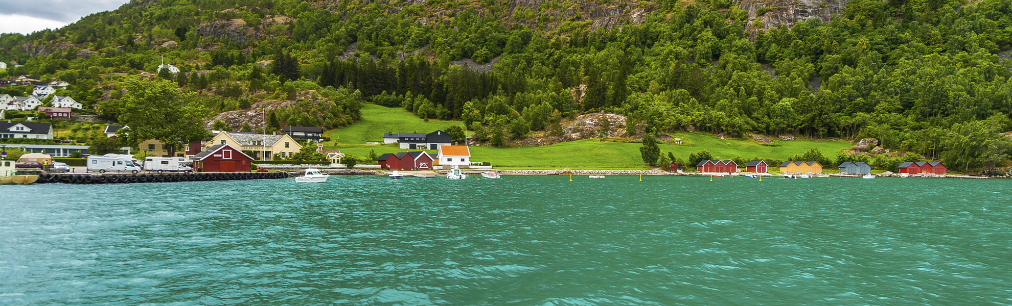 Lustrafjord durch Skjolden, Norwegen