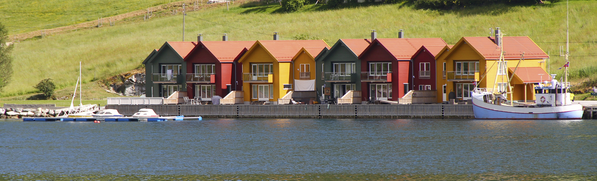 Häuser im Oslo Fjord, Norwegen