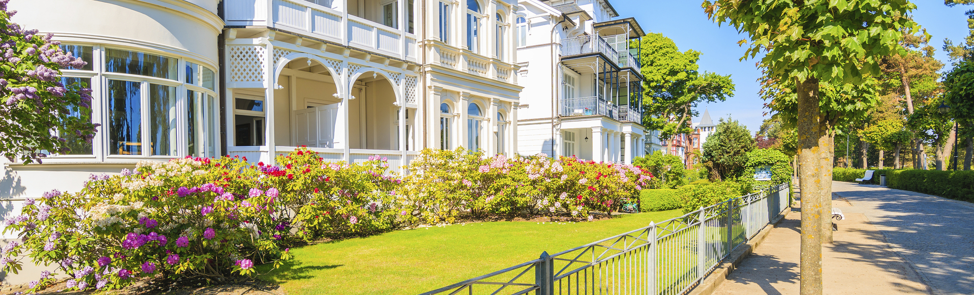 Häuserreihe in Binz, Deutschland