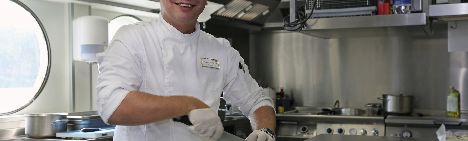 Küche auf MS Anesha