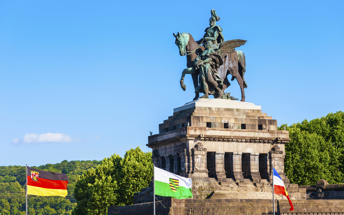 Deutsches Eck in Koblenz, Deutschland