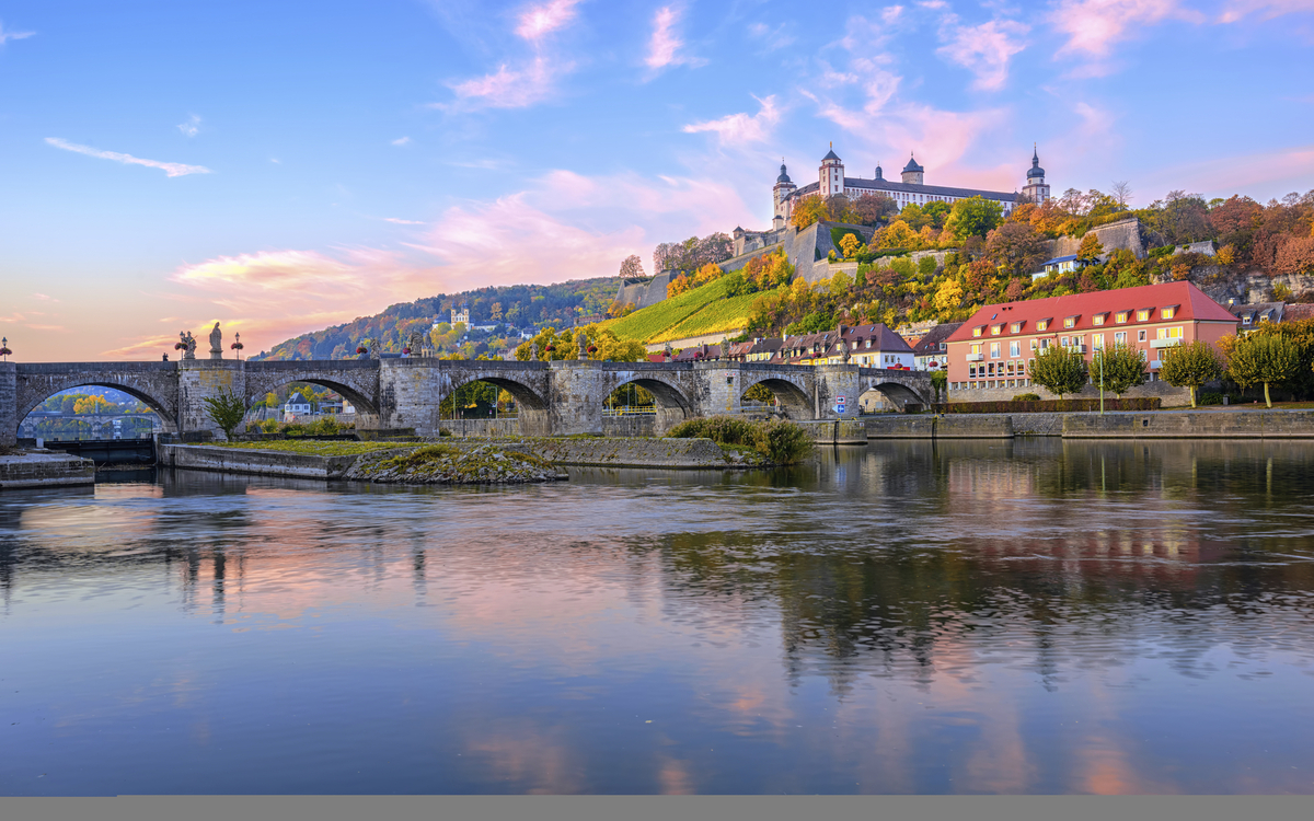 Skyline von Würzburg, Deutschland