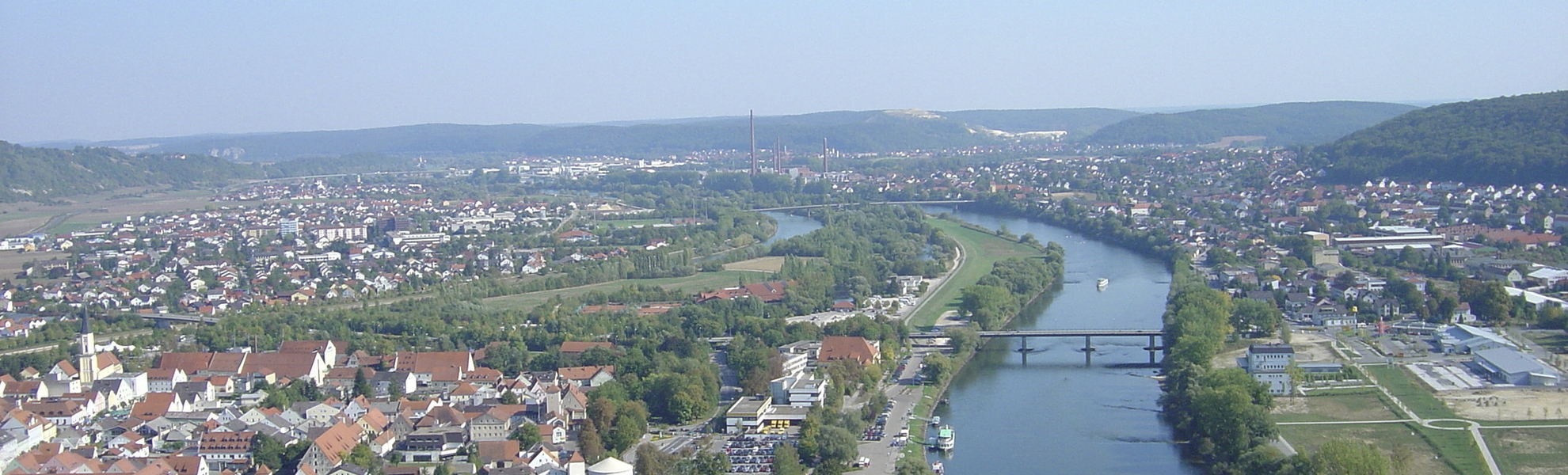 Luftansicht von Kelheim, Deutschland